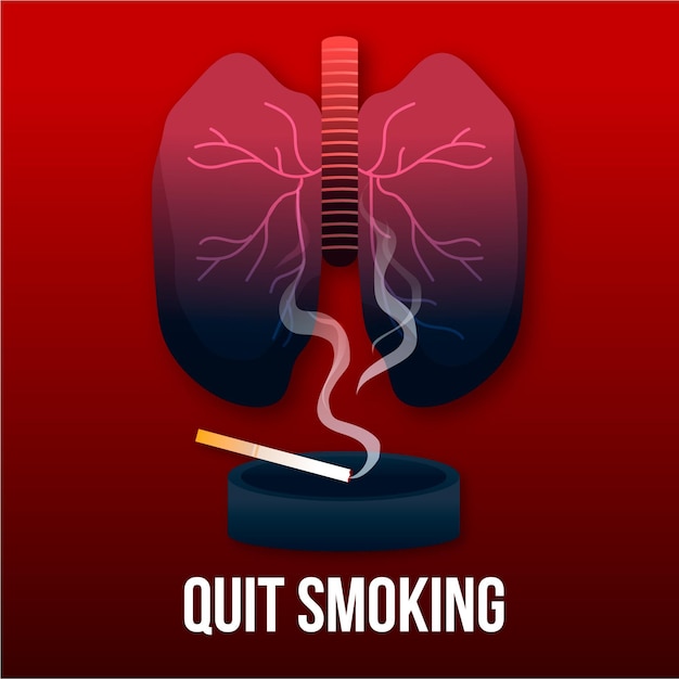 Free Vector illustrated quit smoking concept