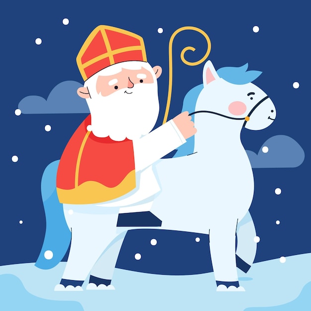 Free Vector illustrated saint nicholas day