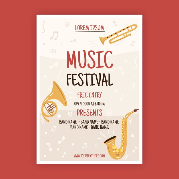 Illustrated style music poster