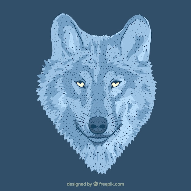 Free Vector illustrated wolf background