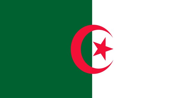 Illustration of Algeria flag