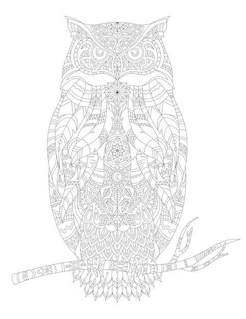 Illustration of animal adult coloring page