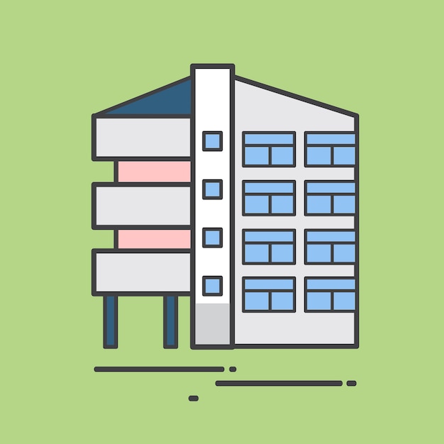 Illustration of an apartment building