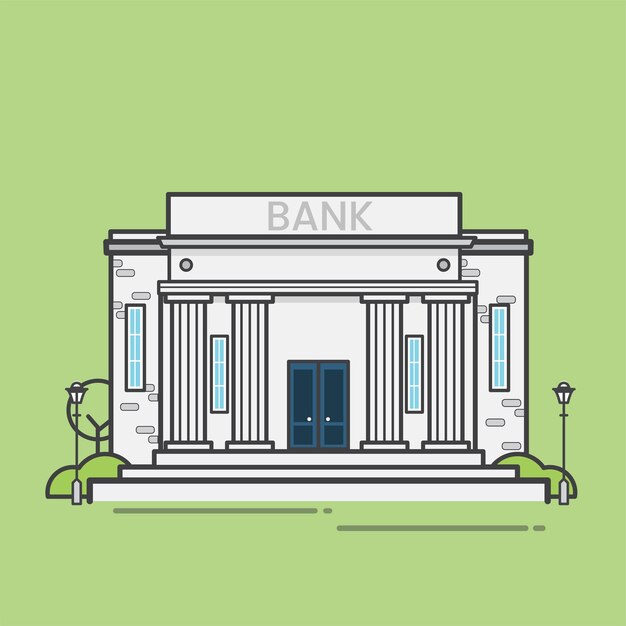 illustration of bank