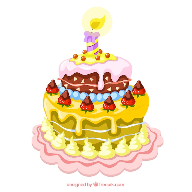 Illustration of a birthday cake