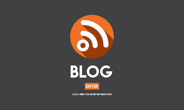 Illustration of blogging concept