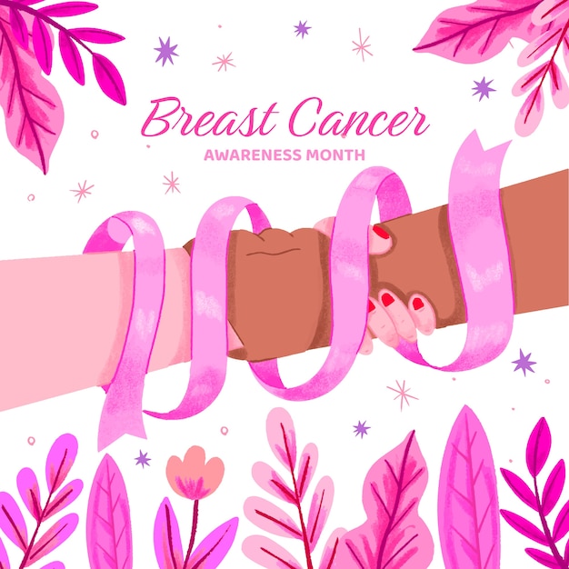 Illustration for breast cancer awareness month