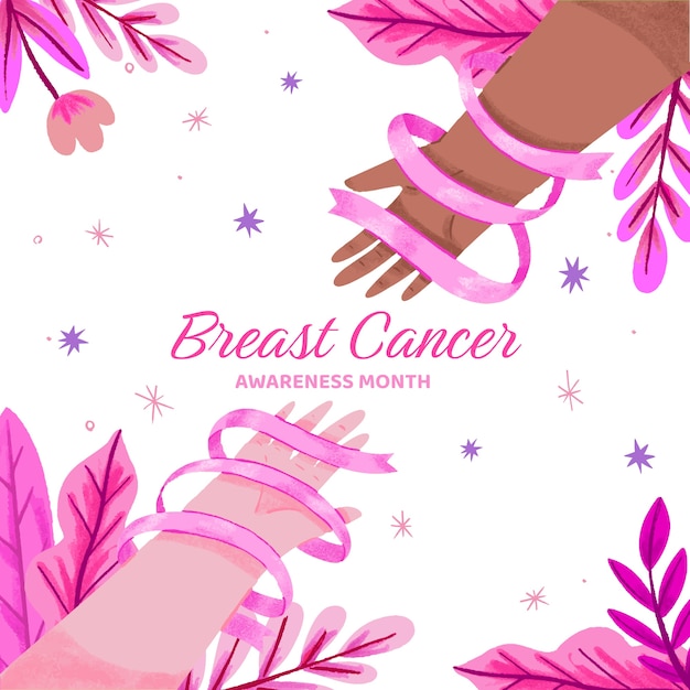 Illustration for breast cancer awareness month