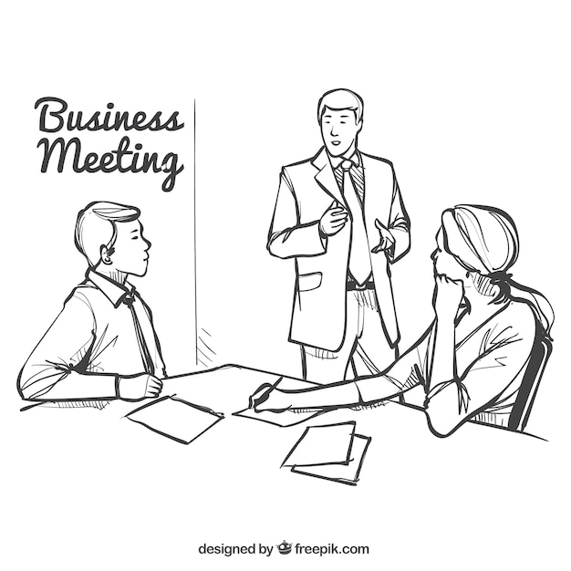 Free vector illustration of business meeting