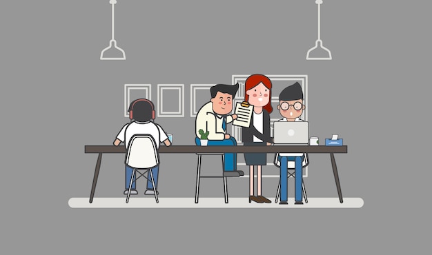 Free Vector illustration of business people avatar