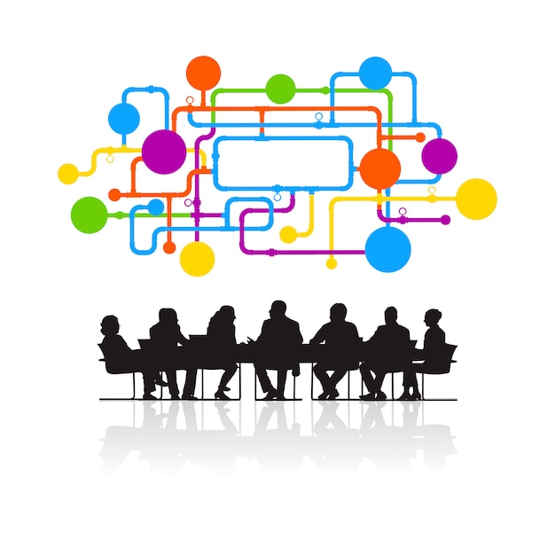 Free Vector illustration of business people in the meeting