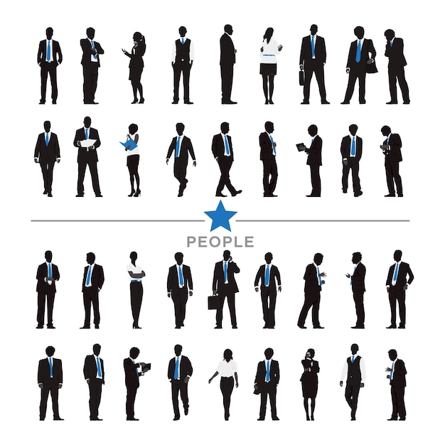 Free Vector illustration of business people