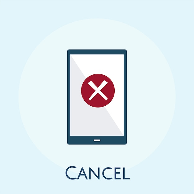 Free Vector illustration of cancellation concept