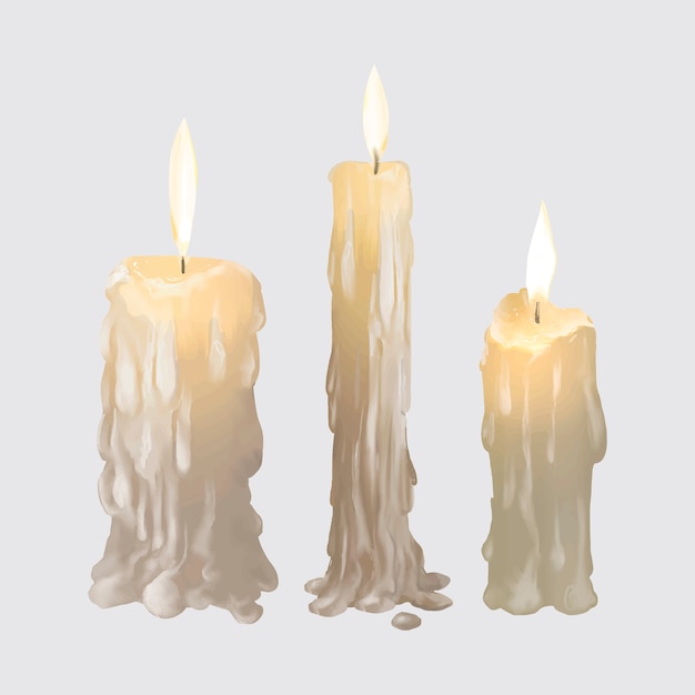 Illustration of candles icon for Halloween