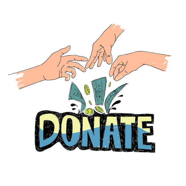 Free vector illustration of charity support