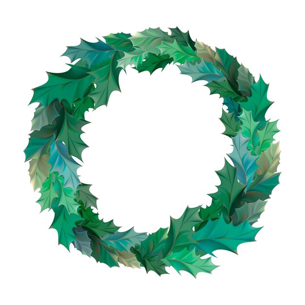 Illustration of Christmas wreath icon