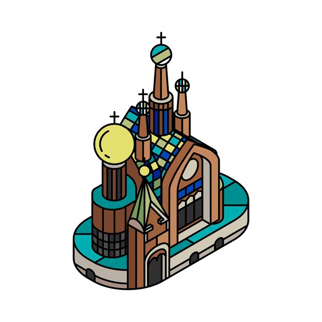 Illustration of Church of the Savior on Blood Russia