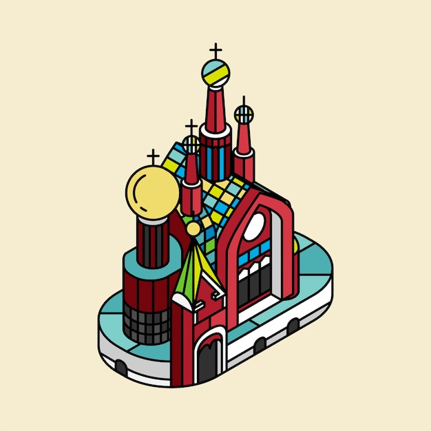 Illustration of Church of the Savior on Blood Russia