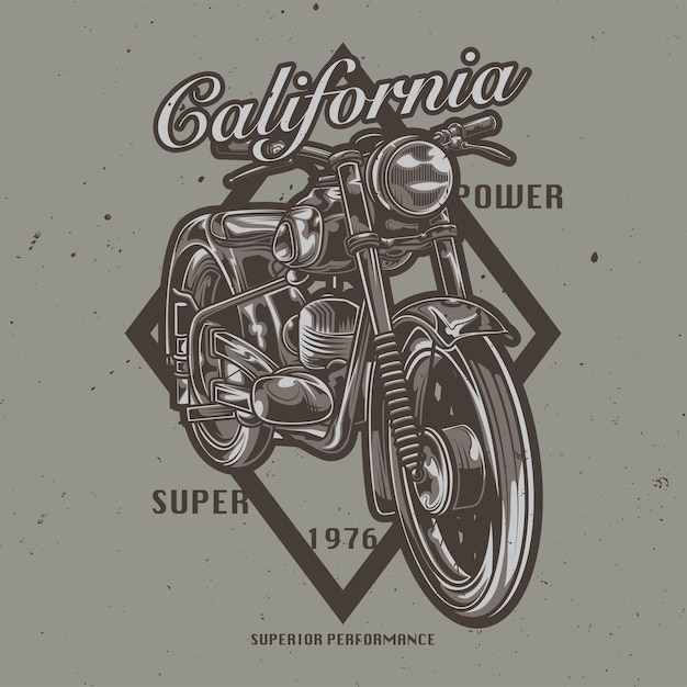 Free Vector illustration of classic motorcycle