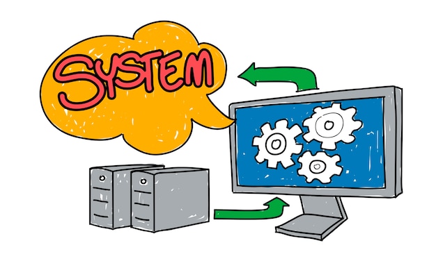 Illustration of computer system