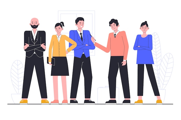 Free Vector illustration concept with business people