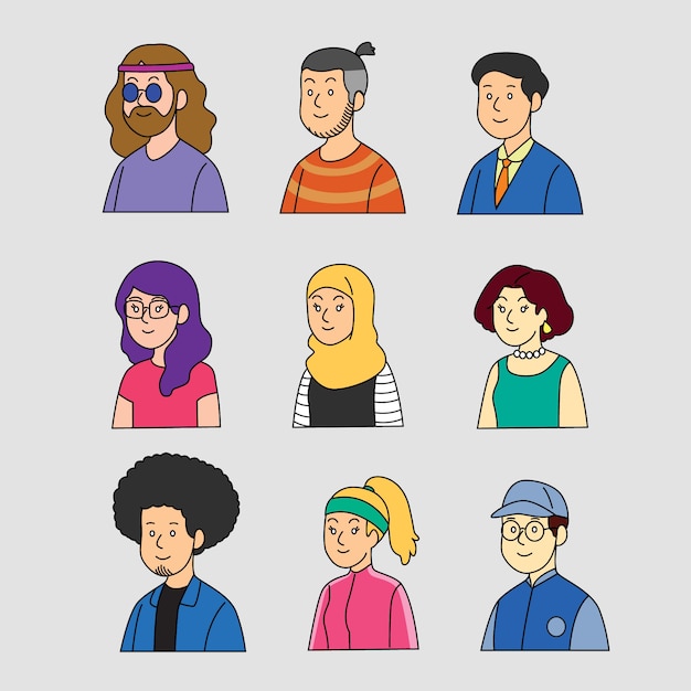 Free Vector illustration concept with people avatars