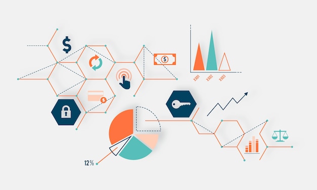 Free vector illustration of data analysis graph