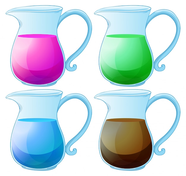 Illustration of different kind of juice