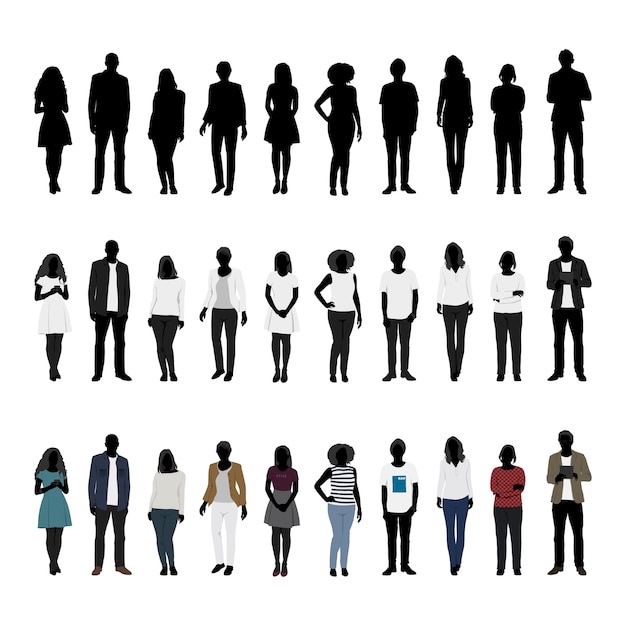 Free Vector illustration of diverse people