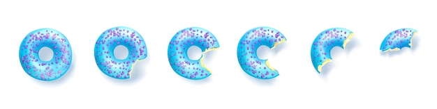 Free Vector illustration of donuts in top view