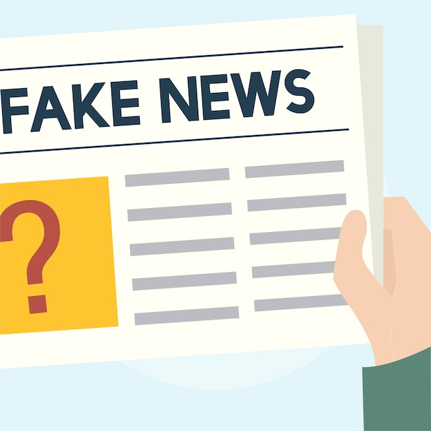 Free Vector illustration of fake news concept