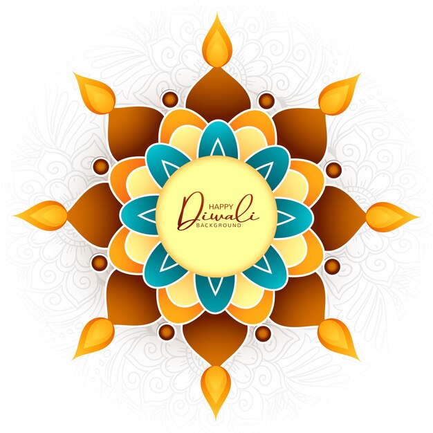 Illustration or greeting card for diwali festival background