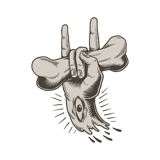 Illustration of hand holding bone icon