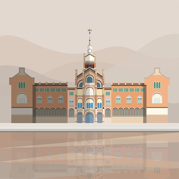 Free Vector illustration of hospital de sant pau