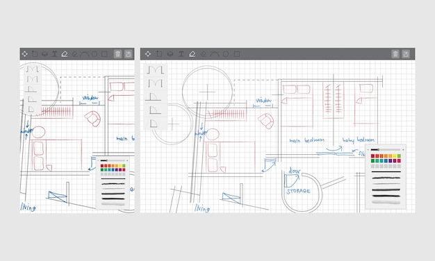 Illustration of house planning