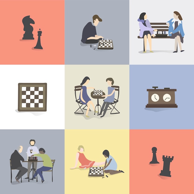 Free vector illustration of human hobbies and activities