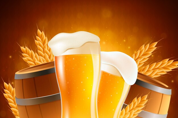 Illustration for international beer day celebration