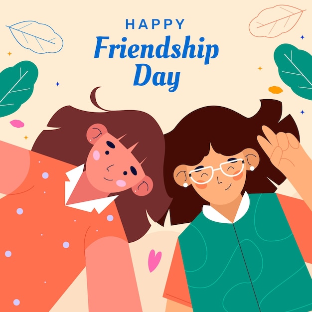 Illustration for international friendship day celebration