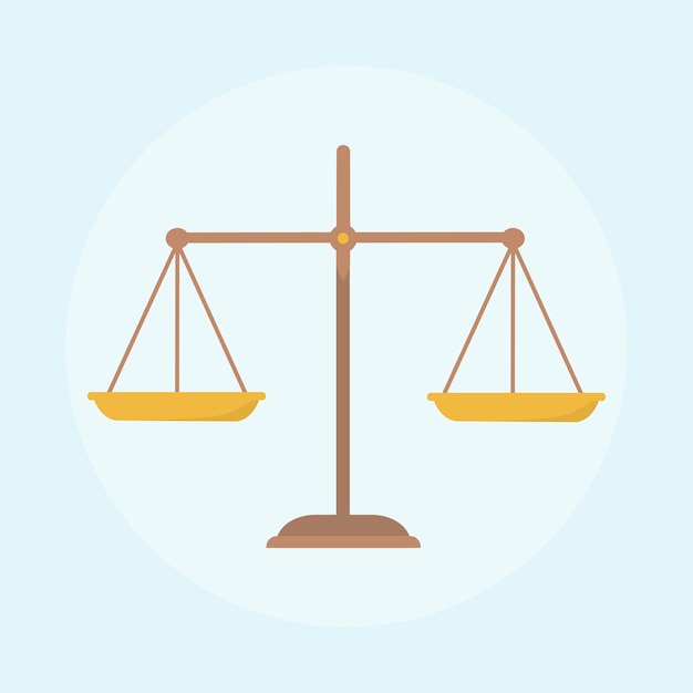 Free vector illustration of law concept