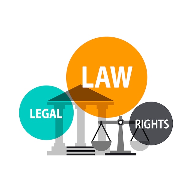 Free Vector illustration of law concept