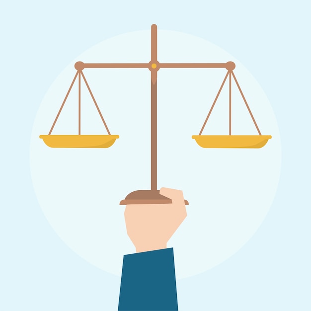 Free vector illustration of law concept