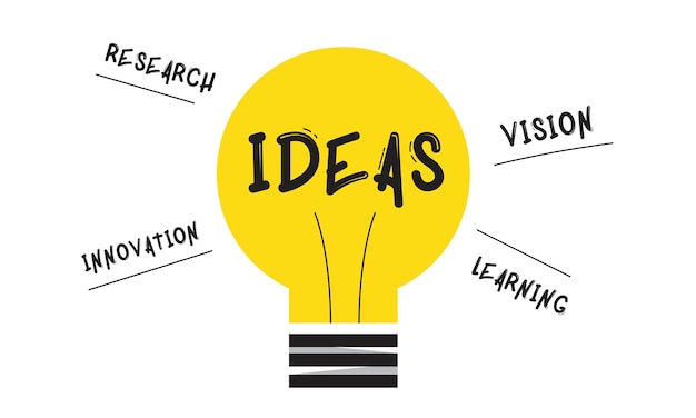 Illustration of light bulb ideas