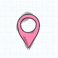 Free vector illustration of location symbol isolated on background