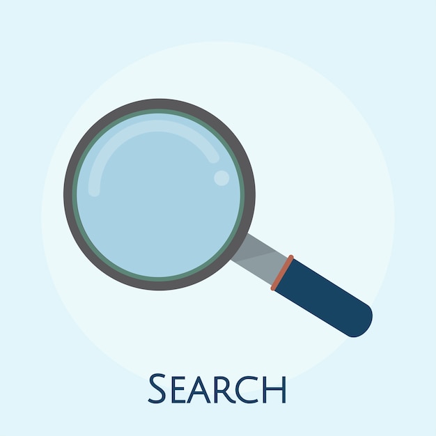 Illustration of magnifying glass icon