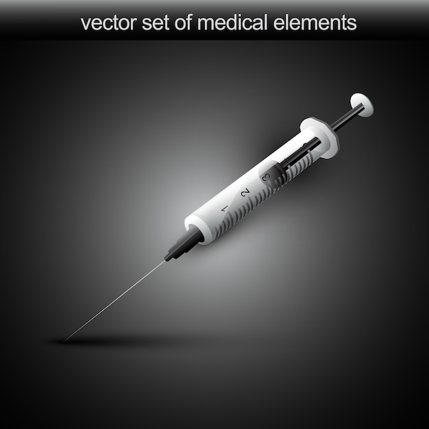 Illustration of medical syringe