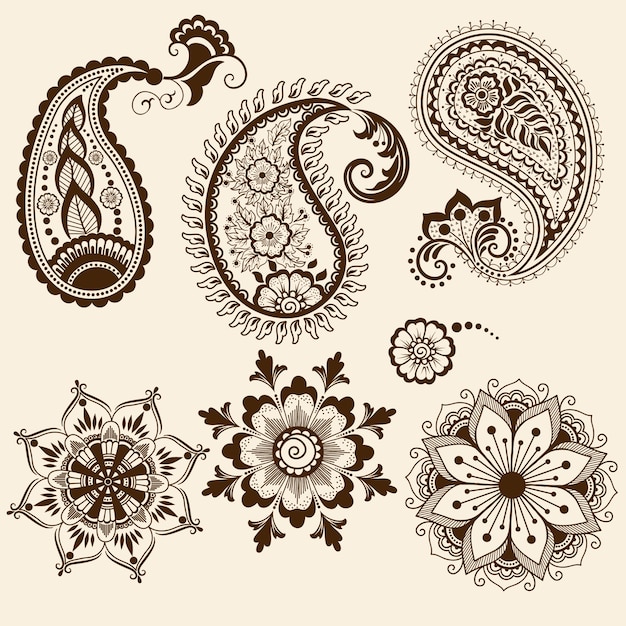 Free Vector illustration of mehndi ornament