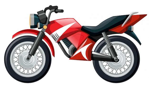 Free Vector illustration of motorcycle in red color