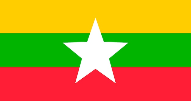 Free Vector illustration of myanmar flag