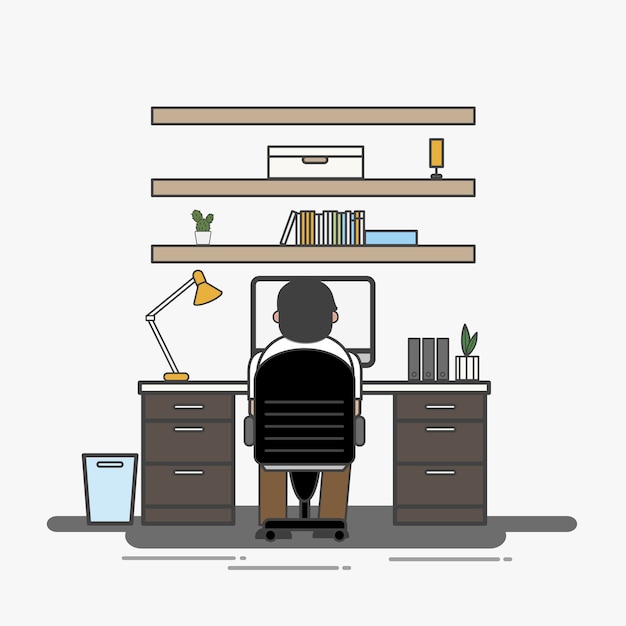 Free Vector illustration of office worker avatar