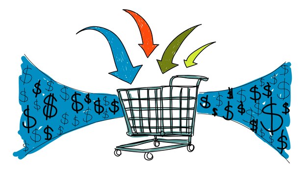 Illustration of online shopping concept